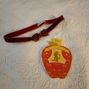 Disney Princess Half Marathon Snow White Luggage Tag + Red Sparkly Bow Headband